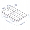 Ikea uppdatera Tacka pojemnik na sztućce 32x50 cm