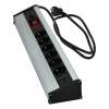 SCHMITH PRZEDŁUŻACZ ALU 6 GNIAZD 1,5M USB 3X1,5MM