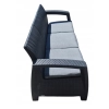 KETER CORFU SOFA 3 OSOBOWA LOVE SEAT ANTRACYT ŁAWKA