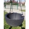 KETER RATTAN HANGING 35CM DONICZKA WISZĄCA GRAFIT DONICA ALA RATAN — zestaw 2 szt.