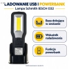 Lampa warsztatowa LED akumulatorowa Schmith magnes USB powerbank IESCH 032
