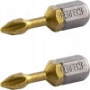 Końcówka bit 1/4” - blister PH3x25mm titanium 2szt