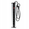 SCHMITH PRZEDŁUŻACZ ALU 6 GNIAZD 1,5M USB 3X1,5MM