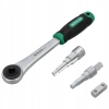 KLUCZE SZTORCOWE M,F + GRZECHOTKA ŚRUBUNKÓW + ADAPTER 1/2'' S-56268 STALCO