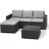 KETER CALIFORNIA LONGUE SOFA 3 OSOBOWA STOLIK + PODNÓŻEK MEBLE OGRODOWE