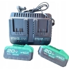 STALCO ŁADOWARKA AKUMULATORÓW BATERII + 2X AKUMULATOR 20 V 4 Ah S-VOLT — zestaw 3 produktów