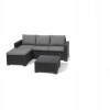 KETER CALIFORNIA LONGUE SOFA 3 OSOBOWA STOLIK + PODNÓŻEK MEBLE OGRODOWE