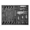 Meec Tools Wózek narzędziowy z wyposażeniem 167 el. 77x90x46 cm [012304]