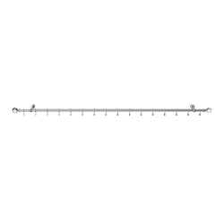 Karnisz pojedynczy Goodhome Olympe Gala 19 mm 160 cm szary