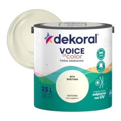 Farba kolorowa Dekoral Voice of Color bita śmietana 2,5 l Farba kolorowa Dekoral Voice of Color bita śmietana 2,5 l