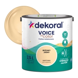Farba kolorowa Dekoral Voice of Color beżowy jasny 2,5 l Farba kolorowa Dekoral Voice of Color beżowy jasny 2,5 l