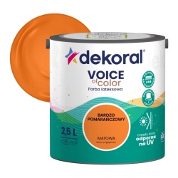 Farba kolorowa Dekoral Voice of Color bardzo pomarańczowa 2,5 l Farba kolorowa Dekoral Voice of Color bardzo pomarańczowa 2,5 l