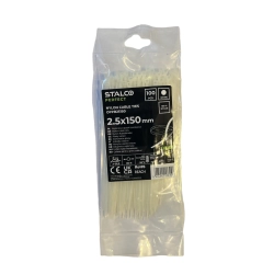 STALCO OPASKA KABLOWA BIAŁA 2,5mmx150 mm 100 szt.