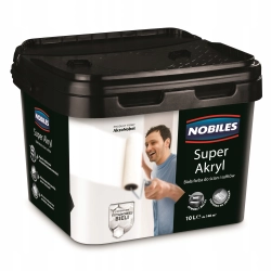 NOBILES SUPER AKRYL EMULSJA AKRYLOWA BIAŁA 10L MAT