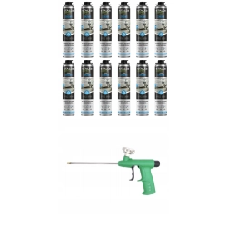 PIANA PIANKA NISKOPRĘŻNA PISTOLETOWA -10°C UNIWERSALNA STALCO + PISTOLET — zestaw 13 produktów PIANA PIANKA NISKOPRĘŻNA PISTOLETOWA -10°C UNIWERSALNA STALCO + PISTOLET — zestaw 13 produktów