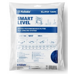 KUBALA KLIPSY DO POZIOMOWANIA PŁYTEK SMART LEVEL 1MM 500SZT KUBALA KLIPSY DO POZIOMOWANIA PŁYTEK SMART LEVEL 1MM 500SZT