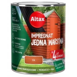 ALTAX IMPREGNAT DO DREWNA OGRODOWEGO TIK 0,75L JEDNA WARSTWA ALTAX IMPREGNAT DO DREWNA OGRODOWEGO TIK 0,75L JEDNA WARSTWA