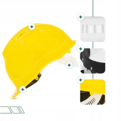 Kask żółty przemysłowy Stalco S-42059 Kask żółty przemysłowy Stalco S-42059
