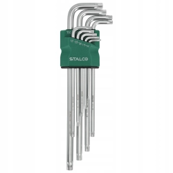 STALCO KLUCZE TORX Z OTWOREM 9 ELEMENTÓW T10-T50