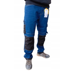 STALCO SPODNIE ROBOCZE DO PASA JEANS JEANSY CORDURA 3M ZAMEK YKK ROZ. L V2