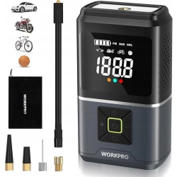 WORKPRO BEZPRZEWODOWA SPRĘŻARKA 150 PSI 5000MAH LED 4 TRYBY AUTO ROWER