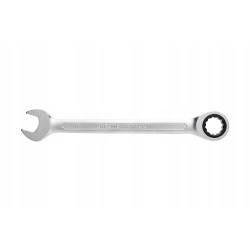 Klucz plasko oczkowy z grzechotka, ze stali CrV, 12 mm, 72T