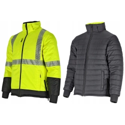 Kurtka Stalco REVERS J OSTRZEGAWCZA + CZARNA 2in1 rozmiar XL