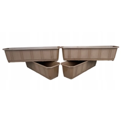 Skrzynka balkonowa 60 x 17 cm tworzywo sztuczne doniczka — zestaw 4 szt. Skrzynka balkonowa 60 x 17 cm tworzywo sztuczne doniczka — zestaw 4 szt.
