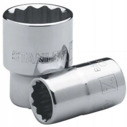 Nasadka 19mm 3/8" 12-kątna krótka cv Stanley