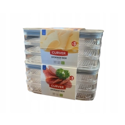 CURVER DRY STORAGE BOX 3X0,8l POJEMNIK NA SER I WĘDLINY 3W1 — zestaw 2 szt.