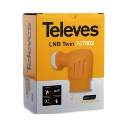 TELEVES KONWERTER TWIN REF. 747802 PODWÓJNY DWA WYJŚCIA SATELITY