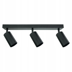 Lampa kinkiet MADARA MINI 3xGU10 prostokąt czarna REGULOWANA Lampa kinkiet MADARA MINI 3xGU10 prostokąt czarna REGULOWANA