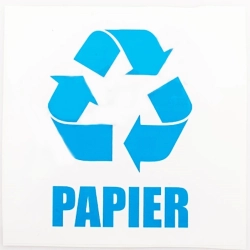 NAKLEJKA NA POJEMNIK DO SEGREGACJI ŚMIECI PAPIER