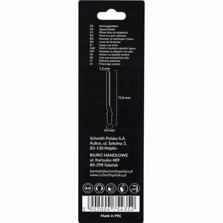 Brzeszczoty do wyrzynarki HCS 50CRV 75mm 18TPI 2s