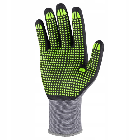 STALCO RĘKAWICE NYLONOWE NITRILE FLEX DOTS 11
