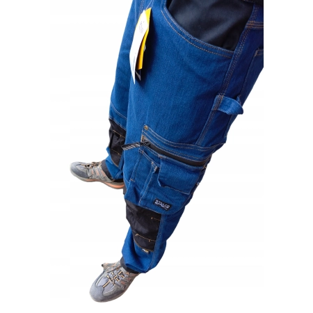 STALCO SPODNIE ROBOCZE DO PASA JEANS JEANSY CORDURA 3M ZAMEK YKK ROZ. L V2