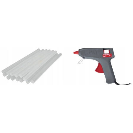 PROLINE PISTOLET DO KLEJU 11,2 MM 12W (72W) 42911 + 10 WKŁADÓW 300MM — zestaw 2 produktów