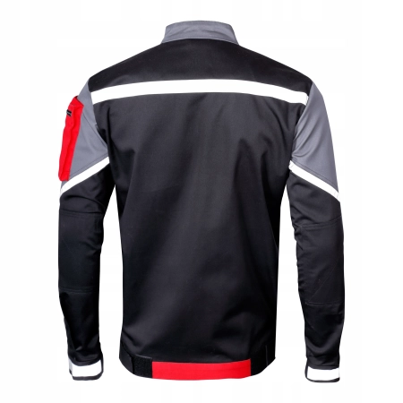 LAHTI PRO BLUZA CZARNO SZARO CZERWONA Z ODBL. S