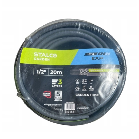 Wąż ogrodowy EXPERT 1/2" 20m Stalco Garden 3-warstwowy