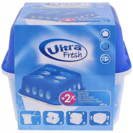 Pochłaniacz wilgoci 2 wkłady x400g ULTRA FRESH — zestaw 3 szt.