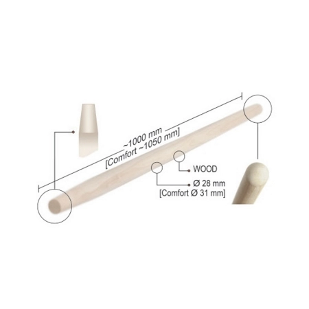 PROSPERPLAST ZBIJAK SKUWACZ DO LODU SKROBACZKA 25CM x 108CM