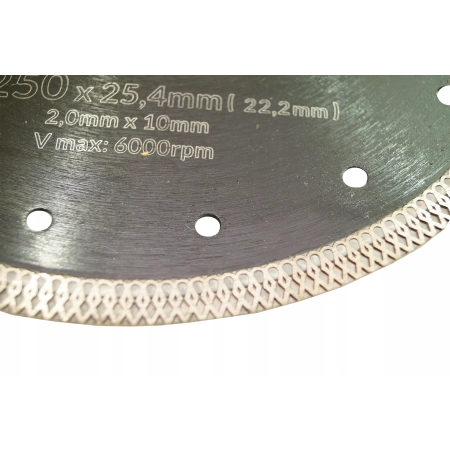 SCHMITH Tarcza diamentowa 250x25,4x2,0 mm do gresu glazury marmuru SDSS-05