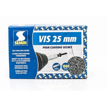 Wkręt Semin do metalu 3,5 mm x 25 mm 1000 szt. do płyt GK