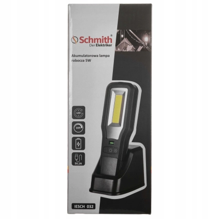 Lampa warsztatowa LED akumulatorowa Schmith magnes USB powerbank IESCH 032
