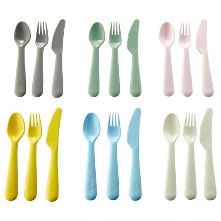 IKEA SZTUĆCE PLASTIKOWE KALAS DLA DZIECI PLASTIK 6 KOMPLETÓW
