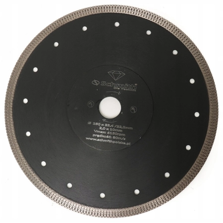 SCHMITH Tarcza diamentowa 250x25,4x2,0 mm do gresu glazury marmuru SDSS-05