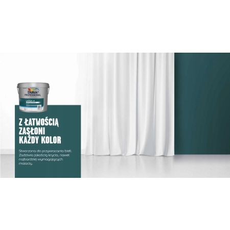 DULUX LATEX 4 FARBA BIAŁA PREMIUM MAT 9L