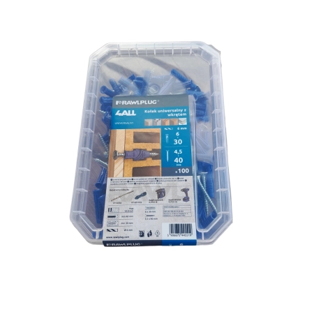 RAWLPLUG KOŁEK ROZPOROWY 4ALL 6X30 + WKRĘT 4,5X40