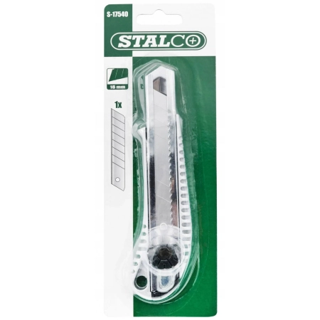 STALCO NÓŻ Z OSTRZEM ŁAMANYM 18MM S-17540