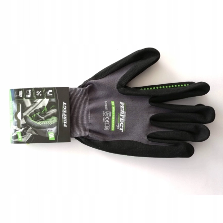 STALCO RĘKAWICE NYLONOWE NITRILE FLEX DOTS 11